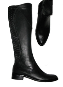 *** TĘGA ŁYDKA REGULOWANA *** FK  9610  kozaki z regulowaną   tęgością -  guma karbowana  / nos oficerski / Wersja nr 2  - na łydkę 47-52  cm  / rozmiar 36-45