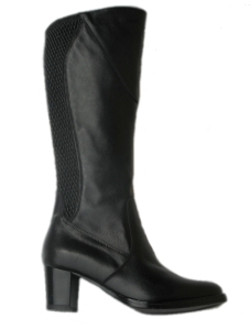 *** TĘGA ŁYDKA REGULOWANA *** FK  9647  kozaki z regulowaną   tęgością - guma karbowana / obcas 5-6 cm / Wersja nr 2  - na łydkę  47-52 cm / rozmiar 36-45