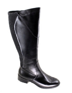 *** TĘGA ŁYDKA REGULOWANA *** FK  9610  kozaki z regulowaną   tęgością - guma karbowana / nos okrągły - Wersja nr 1  na łydkę 40-46 cm / rozmiar 36-46