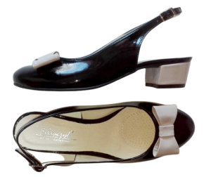 FK  9238  / Sandałki z KOKARDKĄ /skóra naturalna  /różne kolory skóry / różne wysokości obcasów / rozmiar 42-45