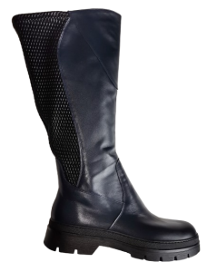 *** TĘGA ŁYDKA REGULOWANA *** FK  9610  kozaki z regulowaną   tęgością - guma karbowana /  Wersja nr 1  na łydkę 40-46 cm / rozmiar 42-46  