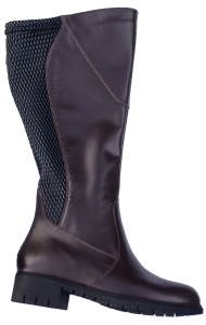 *** TĘGA ŁYDKA REGULOWANA *** FK  9610  kozaki z regulowaną   tęgością - guma karbowana / podeszwa LARA / - Wersja nr 1  na łydkę 40-46 cm  / rozmiar 36-44  (1)