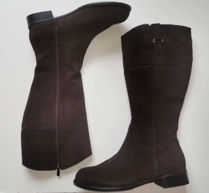 % Promocja Buty  Gotowe/  Kozaki  9410 - skóra naturalna  ZAMSZ  brązowy / nr 43- całkowita  długość  28,5 cm 