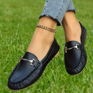 BUTIK  -   Buty  GOTOWE /  Elastyczne , miękkie ,wygodne/  MOKASYNY ekoskóra  czarna   -  rozmiar : 42,5-43 / Jeden  rozmiar /     Całkowita  długość  wkładki   28,3 cm  