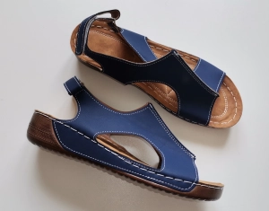 >>> BUTIK  -   Buty  GOTOWE-/  Bardzo wygodne i lekkie  /  Sandały   granatowe  -  rozmiar   42/43  Jeden  rozmiar /   Całkowita  długość  wkładki   28,2 cm 