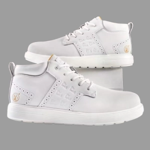 >>> BUTIK  -   Buty  GOTOWE / Botki  na sportowej podeszwie- skóra naturalna biała / rozmiar 45/ długość  wkładki 29,5 cm  