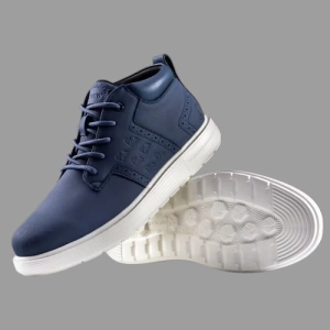 >>> BUTIK  -   Buty  GOTOWE / Botki  na sportowej podeszwie- skóra naturalna granatowa / rozmiar 45/ długość  wkładki 29,5 cm 