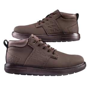 >>> BUTIK  -   Buty  GOTOWE / Botki  na sportowej podeszwie- skóra naturalna brązowa / rozmiar 46/ długość  wkładki ok. 30 cm 