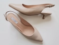 czółenka bez pięty na niskiej szpilce, duże buty damskie