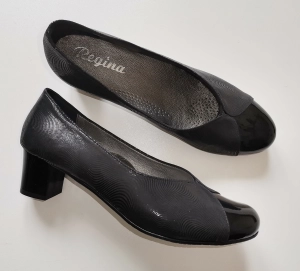 %   PROMOCJA / Kup taniej buty gotowe - FK  9772   /   skóra naturalna czarna   / Nr 43  - długość  wkładki ok. 28,5  cm