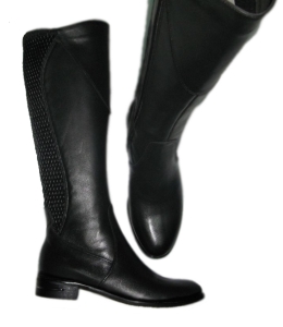 *** TĘGA ŁYDKA REGULOWANA *** FK  9610  kozaki z regulowaną   tęgością - guma karbowana /nosek  okrągły / wersja nr 1  na  łydkę 40-46 cm/ rozmiar 36-46