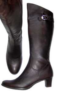 *** MODEL TĘGA ŁYDKA / FK 9413  kozaki skóra naturalna / rozmiar 36 -45 