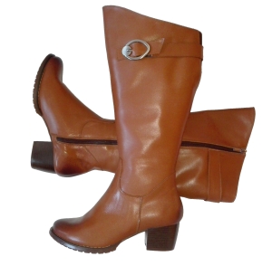 *** MODEL TĘGA ŁYDKA / FK 9413  kozaki skóra naturalna / rozmiar 36 -45 